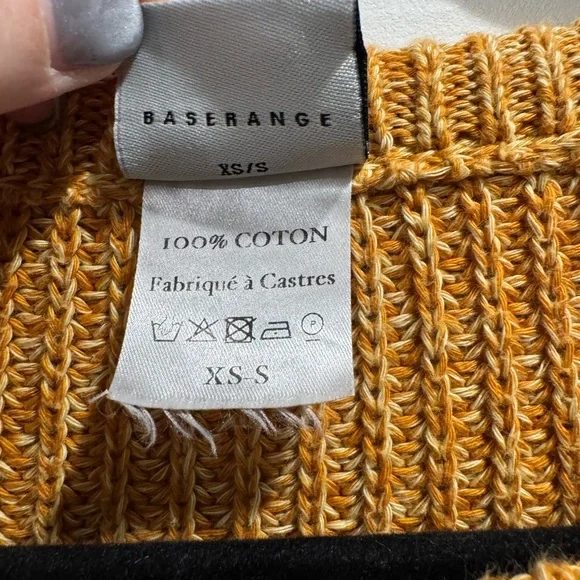 Baserange pearl knit Danube crew neck pullover ovca brown yellow - Picture 6 of 7